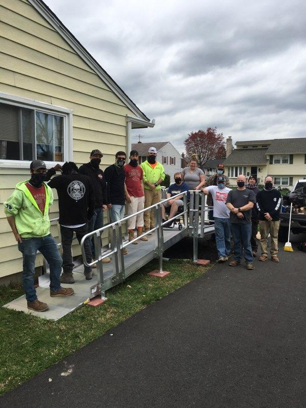 A New Ramp for a Member in Need, Steve Spatocco receives his new home ramp