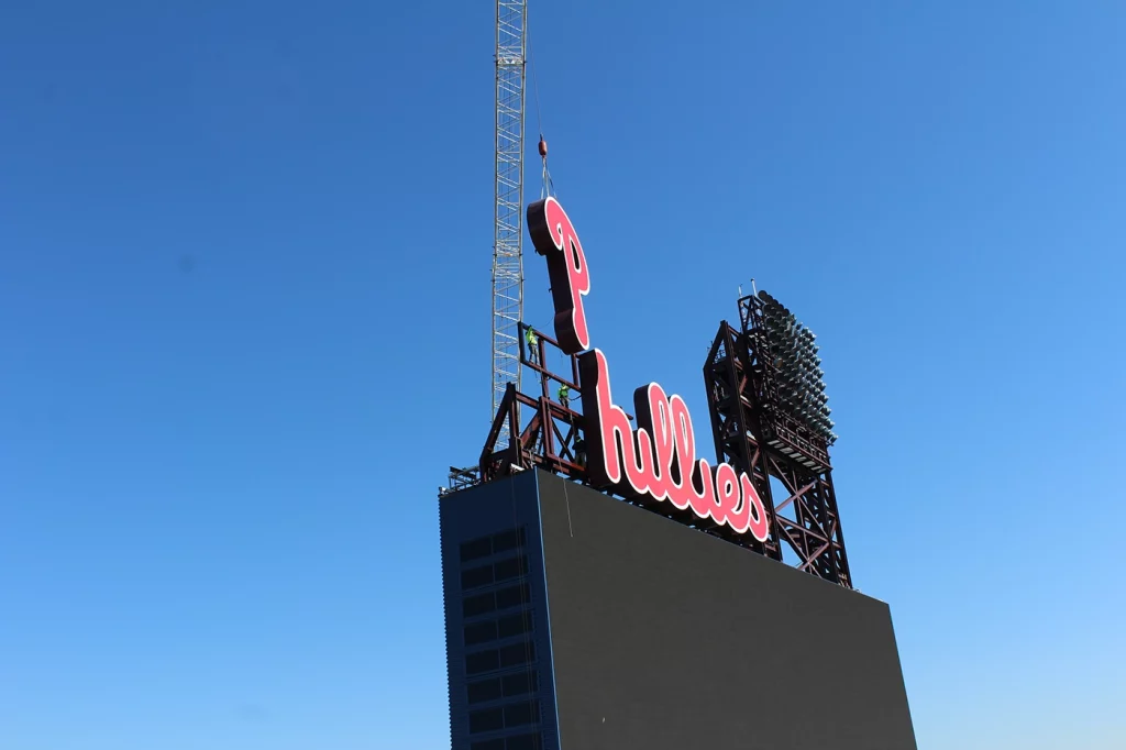 Phillies Sign Installation